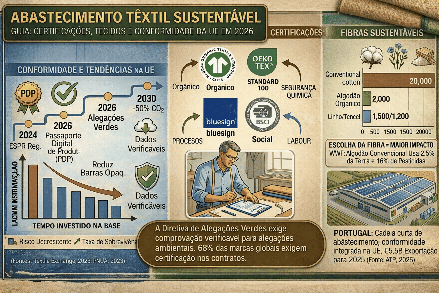 Produção têxtil em Portugal