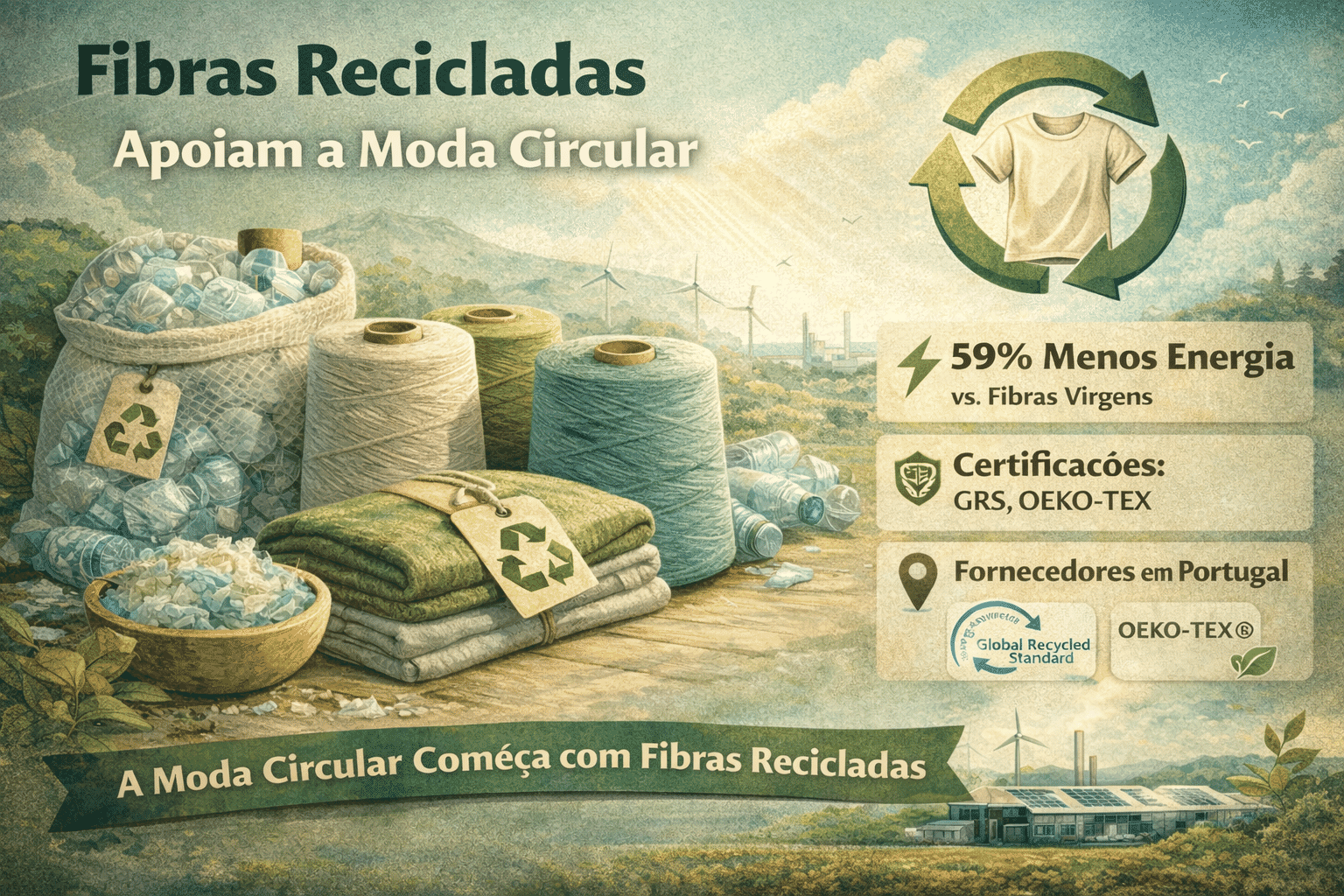 Fibras recicladas apoiam moda