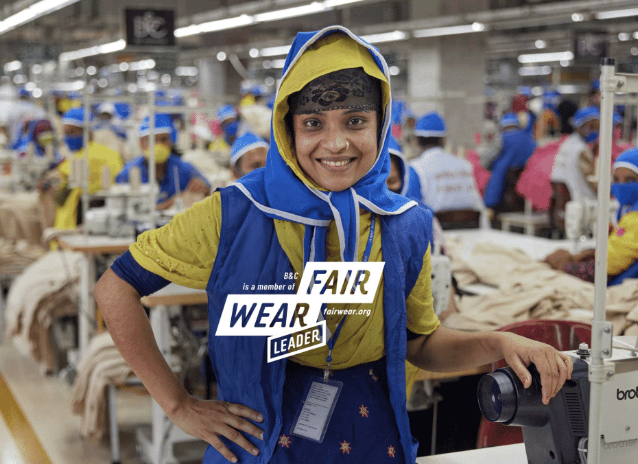 Selo de certificação Fair Wear Foundation.