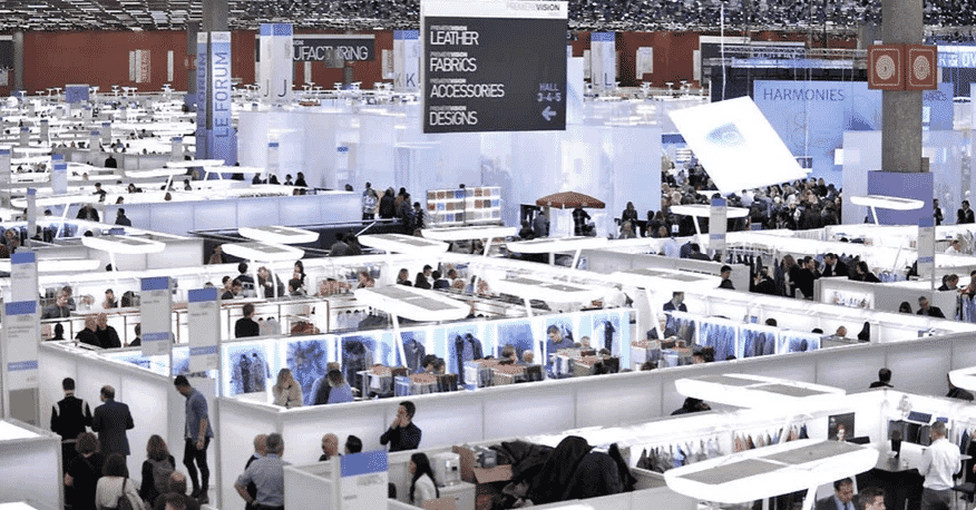 Premiere Vision Paris fair floor and stands