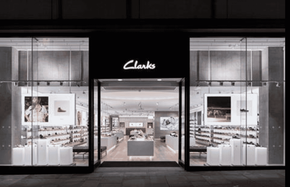 Clarks footwear brand showcasing the iconic Desert Boot.