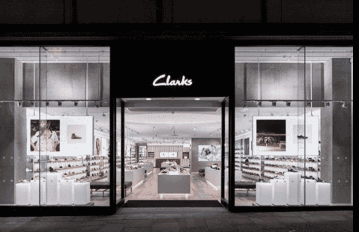 Clarks footwear brand showcasing the iconic Desert Boot.