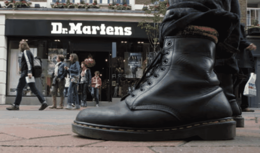 Dr. Martens brand image with the iconic 1460 boot.