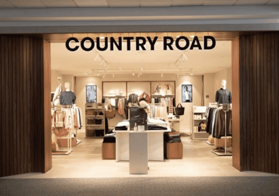 Country Road — homepage da marca premium australiana fundada em 1974.