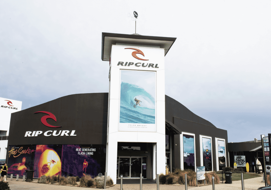 Rip Curl — homepage da marca australiana de surf fundada em Torquay em 1969.
