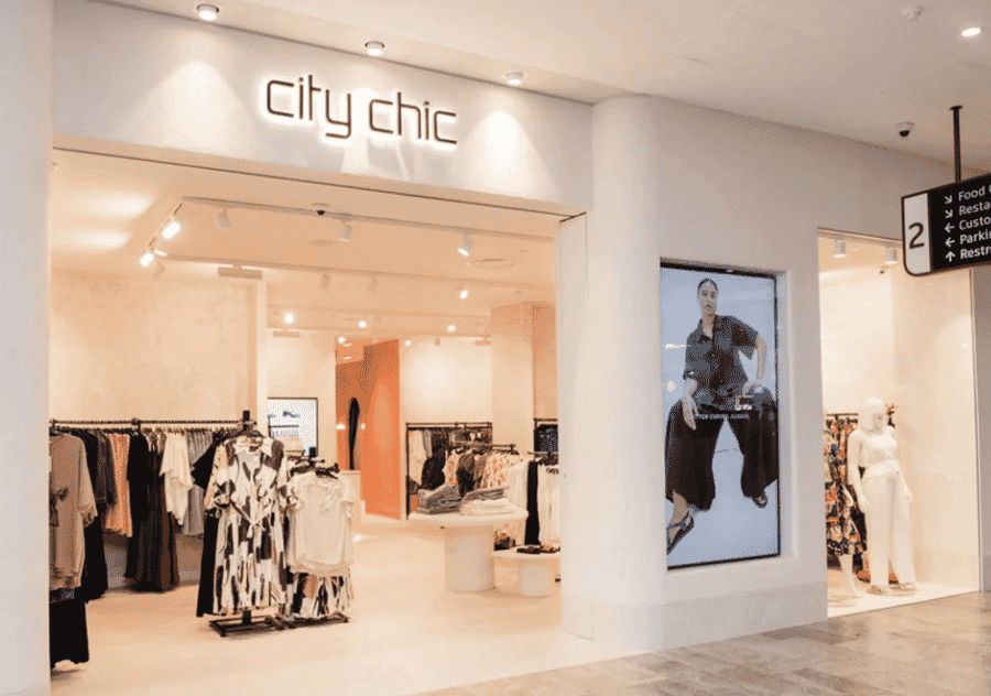 City Chic — homepage da marca australiana de moda plus-size fundada em 1999.
