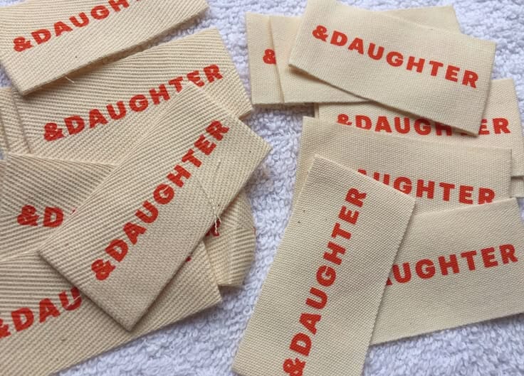 Clothing trims and labels: woven brand labels, care labels, hangtags for apparel sourcing