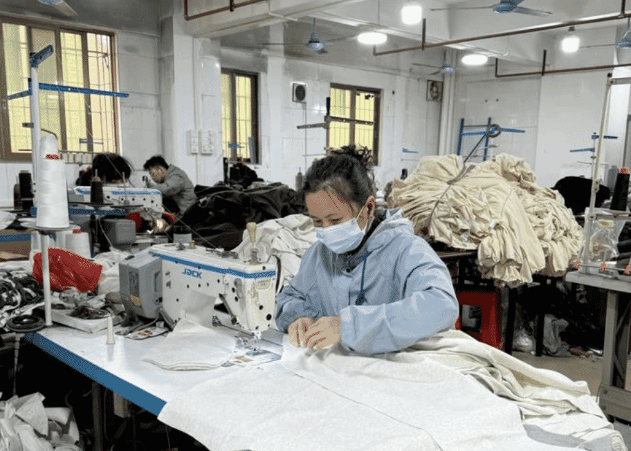 Outerwear produced in China