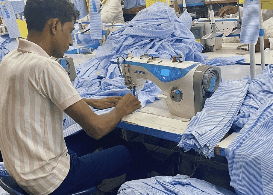 Indian clothing factory floor