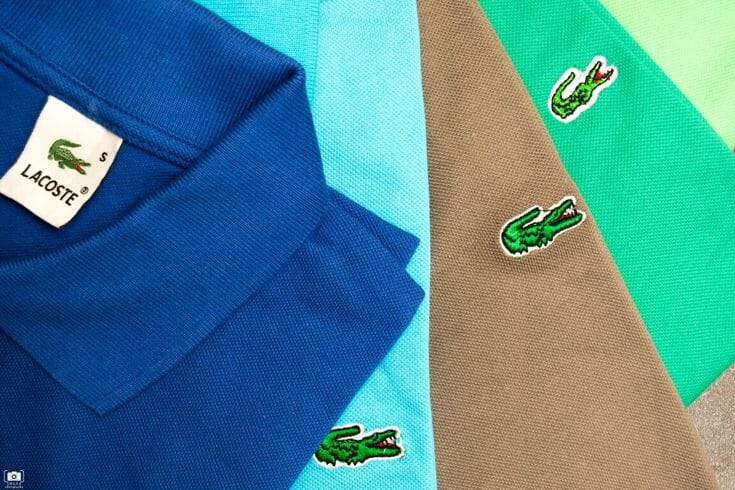 Lacoste polo shirt with the iconic crocodile logo.