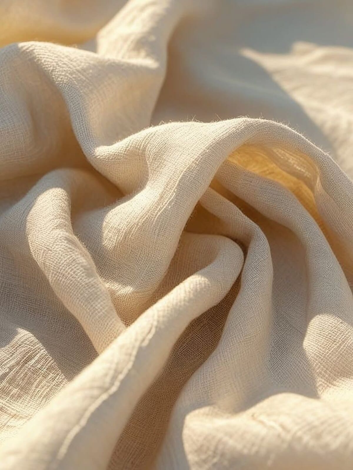 Linen surface showing the characteristic creasing