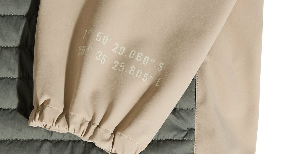 Technical performance fabric close-up showing the face and membrane