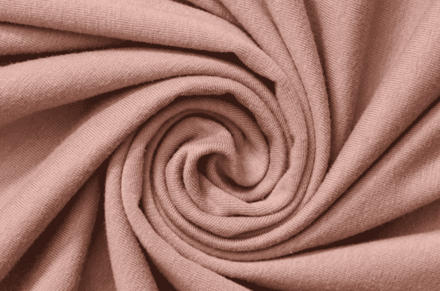 Pink cotton jersey in a swirl