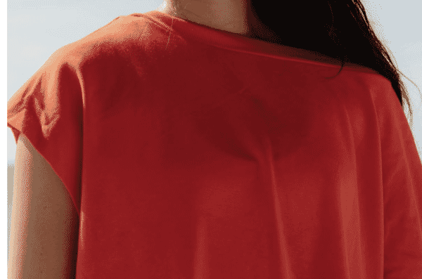 Red jersey T-shirt