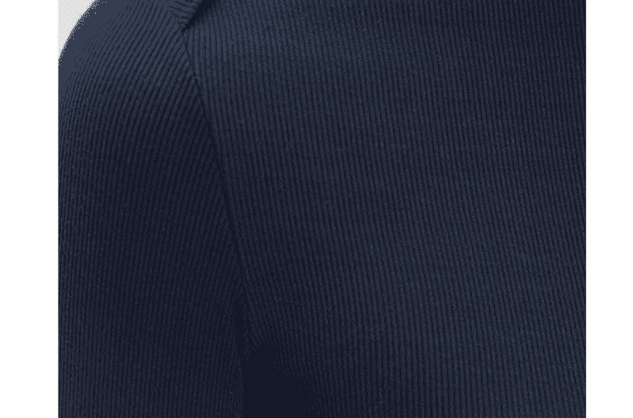 Navy fine-rib cotton
