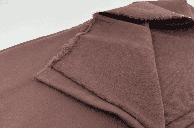 French terry fabric with raw edge