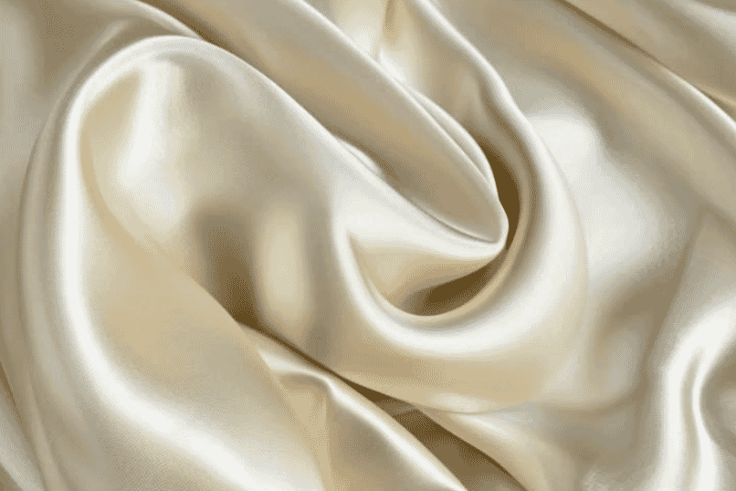 Ivory satin in a swirl