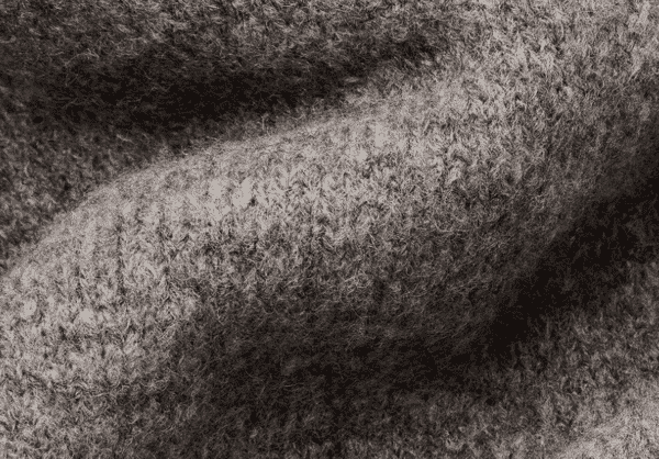 Grey carded wool fabric