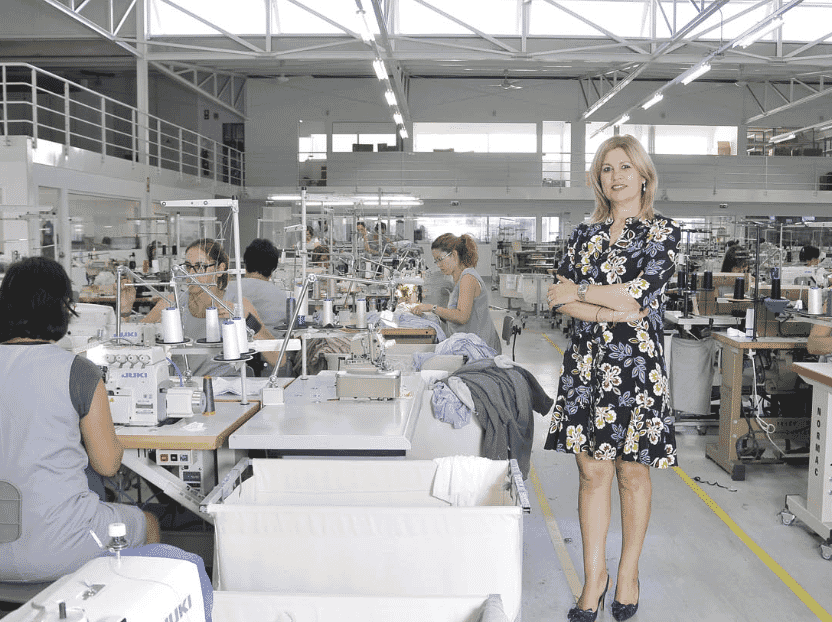 Instalações da Malhas Sonicarla em Vila Nova de Famalicão, knitwear fully-fashioned.