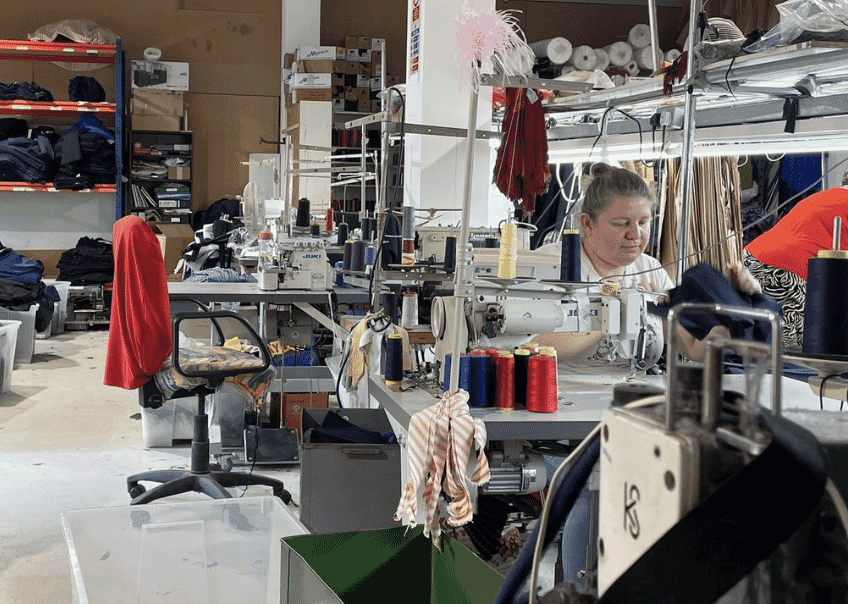 UK clothing factory floor